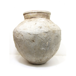 Wazon Rustykalny Dzban XL betonowy / gliniany Bielony